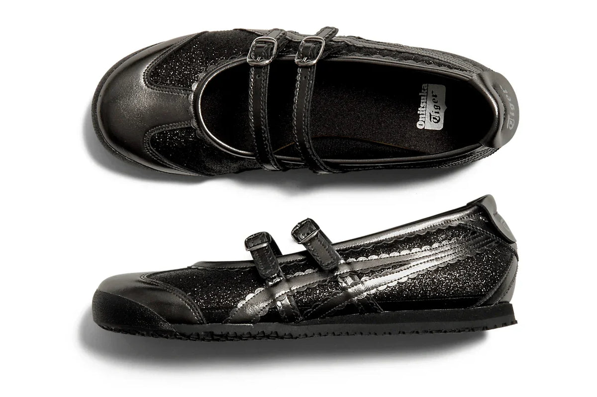Onitsuka Tiger Mexico 66 TGRS Black/Gunmetal Glitter Pack Preto